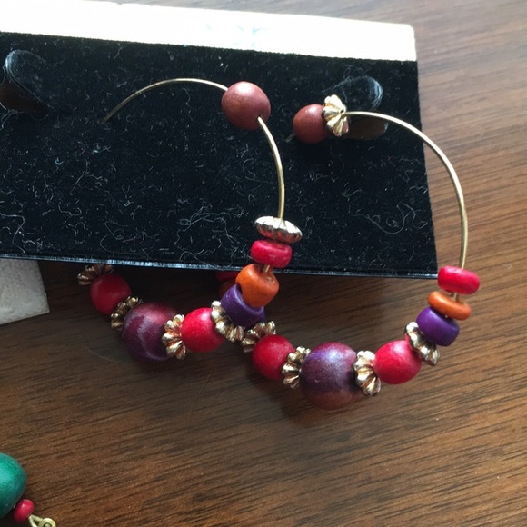 2 pairs vintage beaded earrings 1990s​ - Picture 3 of 3